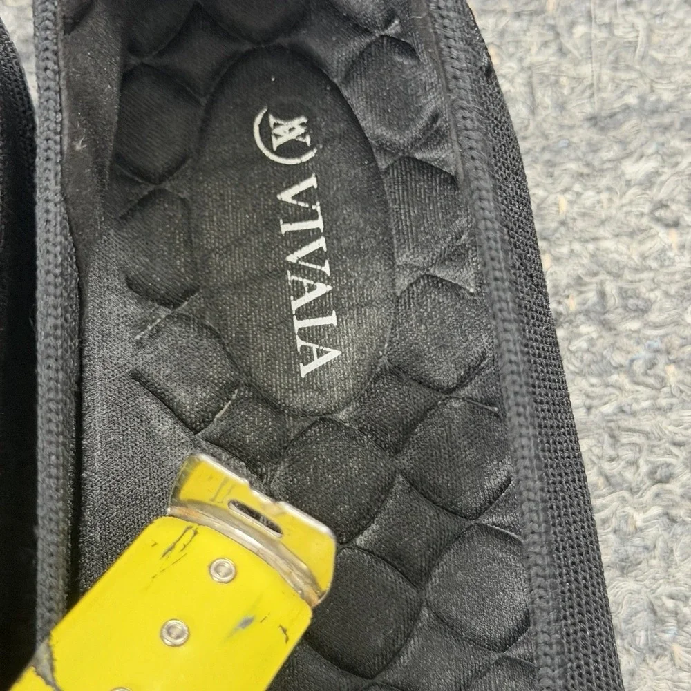 Vivaia Margot Flats Women 9 Walker Black Lightweight Square Toe V-Cut Shoes